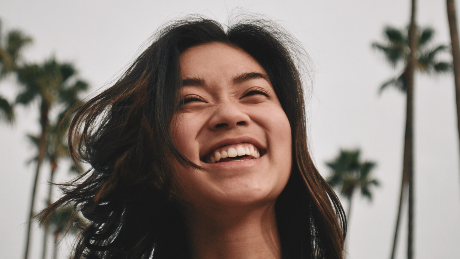 smiling woman with great skin